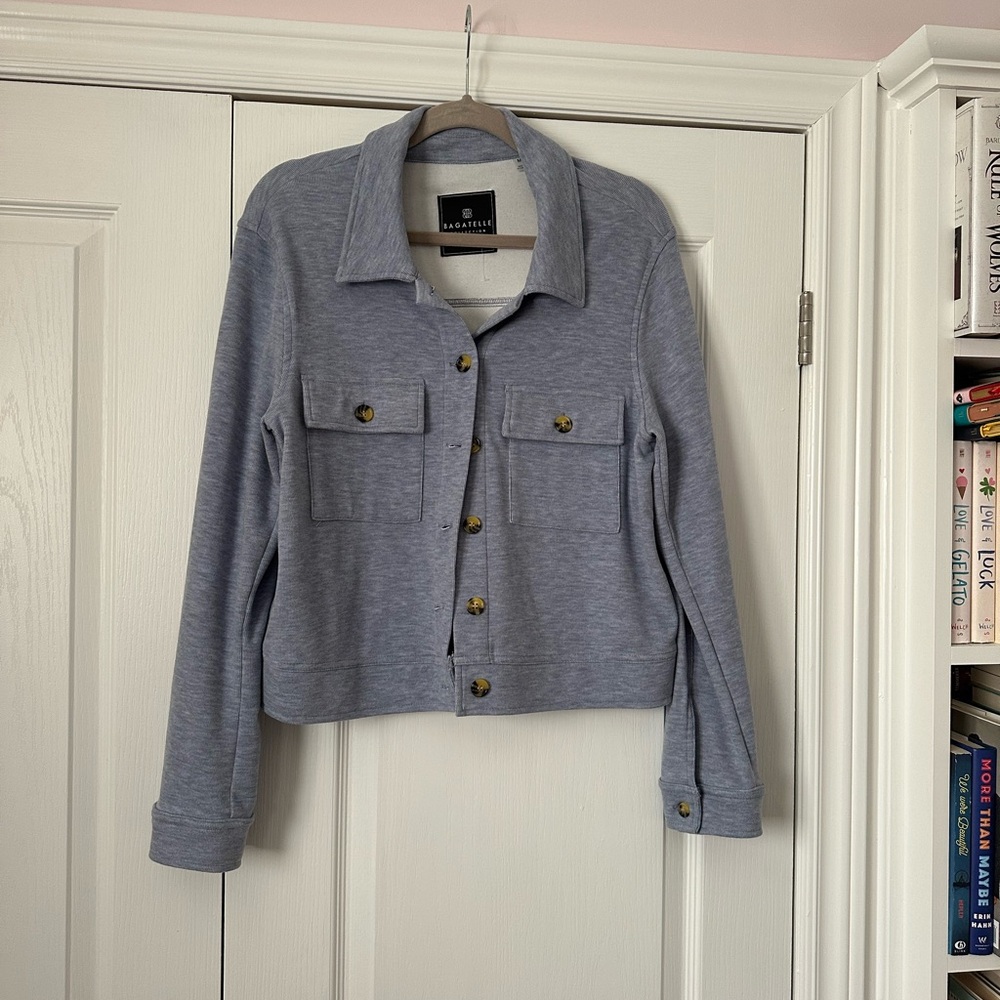 Bagatelle Gray Utility Jacket Cropped Style